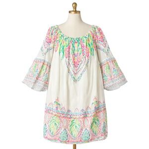 Lilly Pulitzer Off Shoulder Dress Women S Shift Boho Resort Vacation Summer Chic